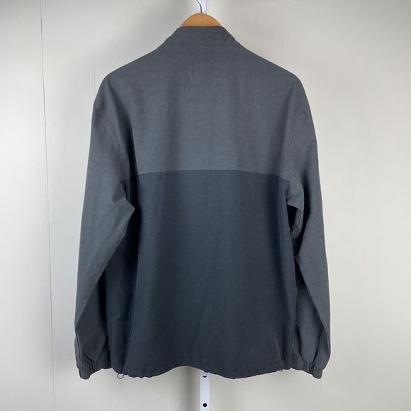 Linksoul Golf Jacket Windbreaker Full Zip Gray Black Colorblock Mens Large - Picture 5 of 8
